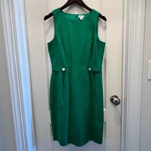NEW!  J.Crew Factory Kelly Green Sleeveless Linen Sheath Dress Size 6